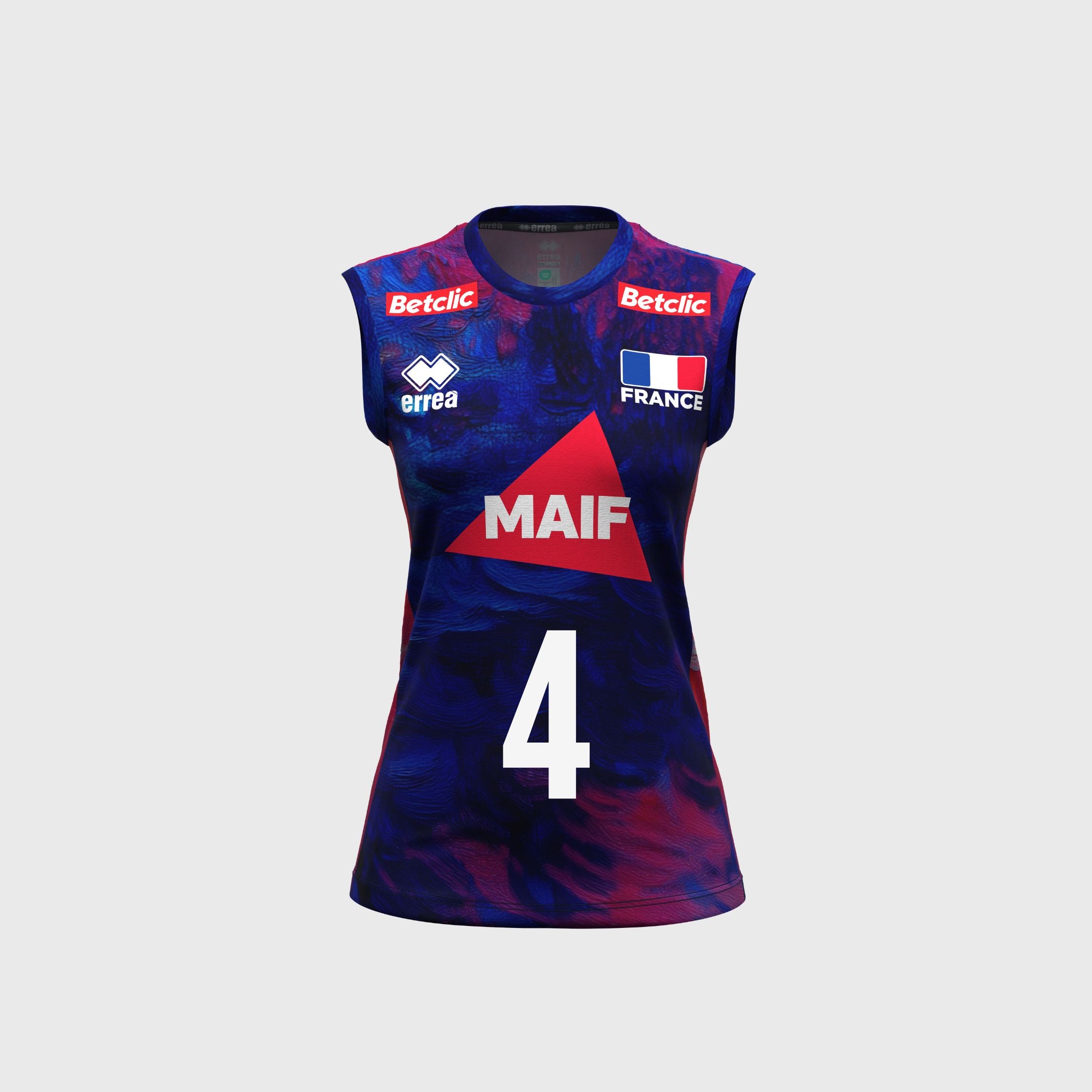 Maillot France Volley Domicile 26/27 Femme Bleu - Personnalisé
