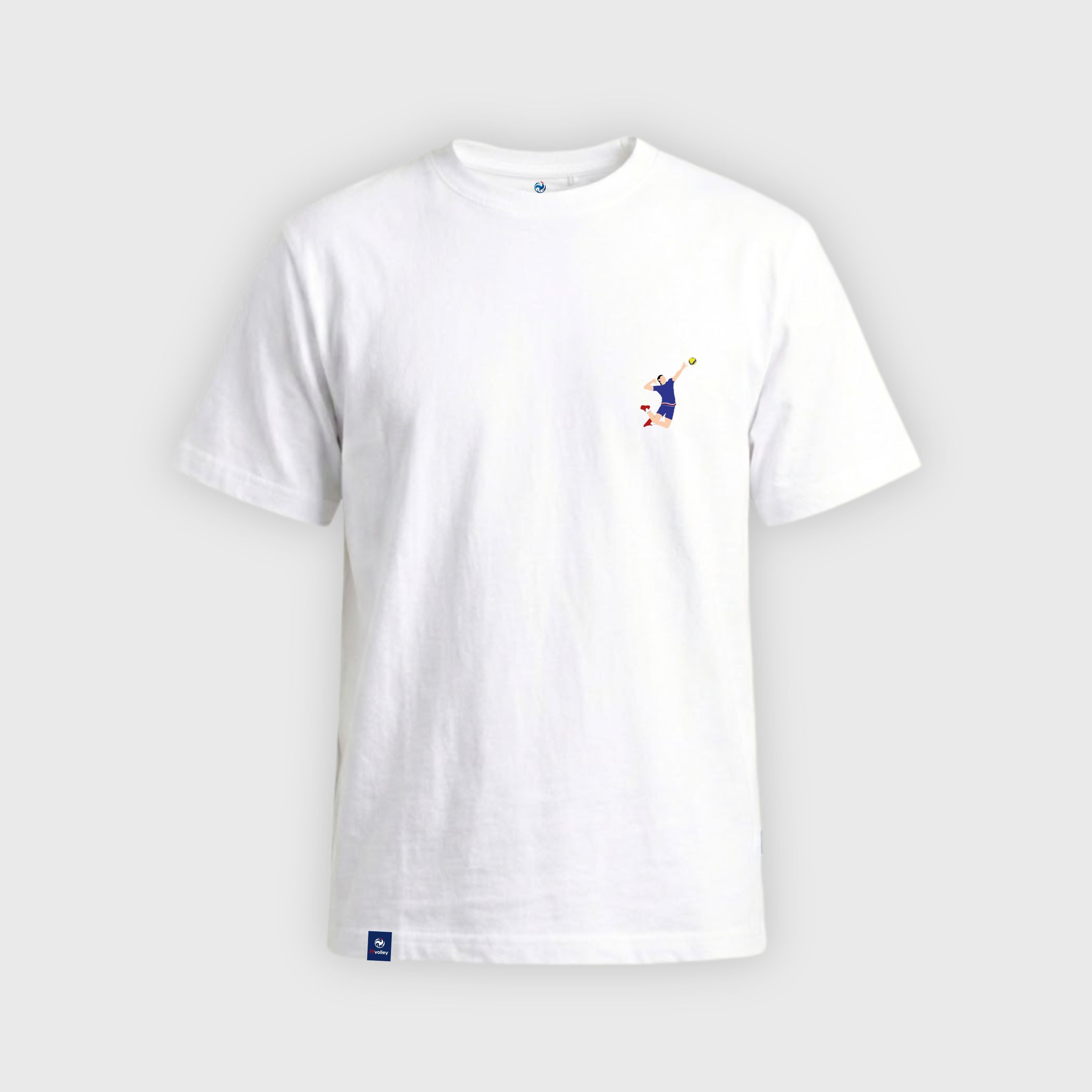 T-shirt Fédération Française Volley Volleyeur Blanc Mixte