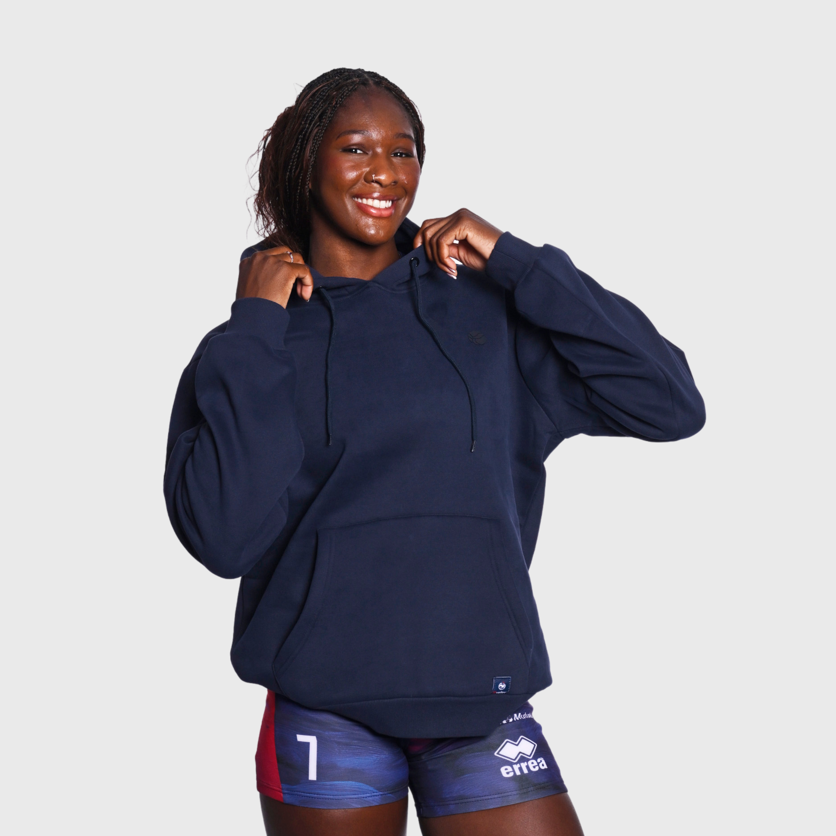 Sweat Fédération Française Volley Monsterblock Marine Mixte