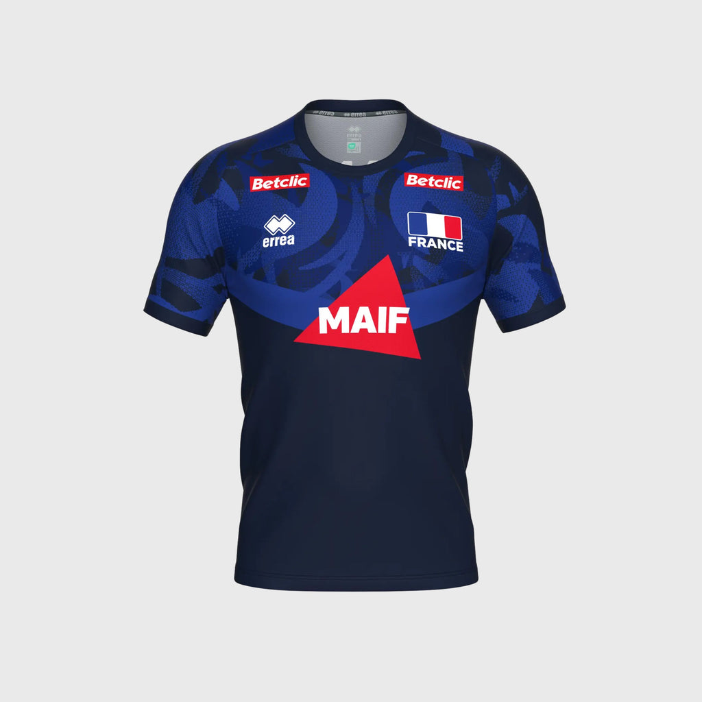Maillot Entrainement Fédération Française Volley Bleu Homme