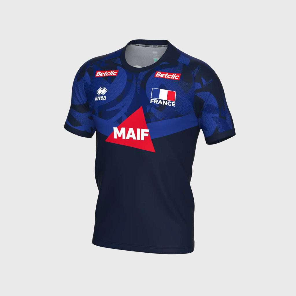 Maillot Entrainement Fédération Française Volley Bleu Homme