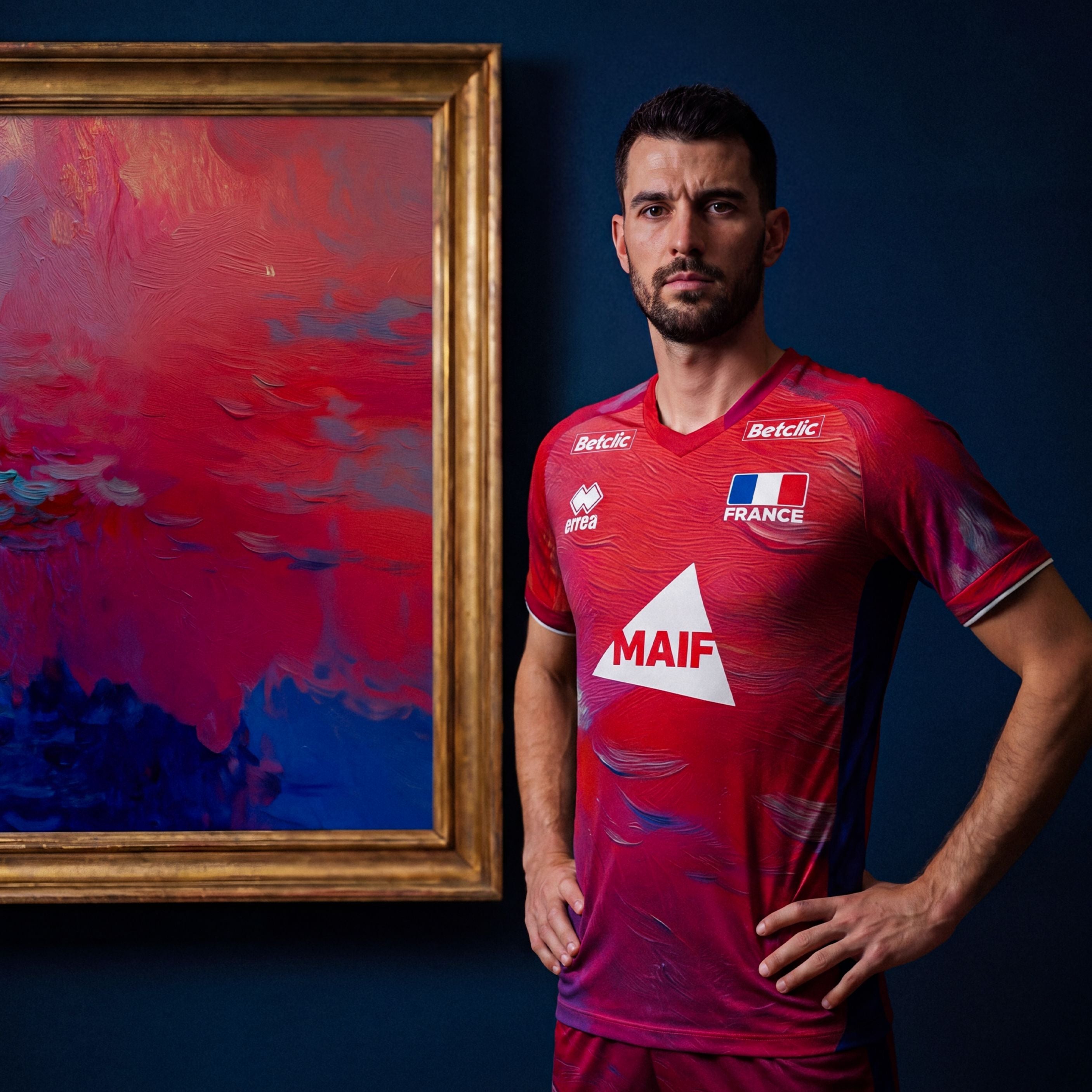 Maillot France Volley Libéro 26/27 Homme Rouge