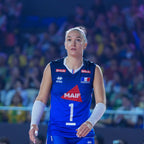 Maillot Match Fédération Française Volley Domicile Bleu Femme