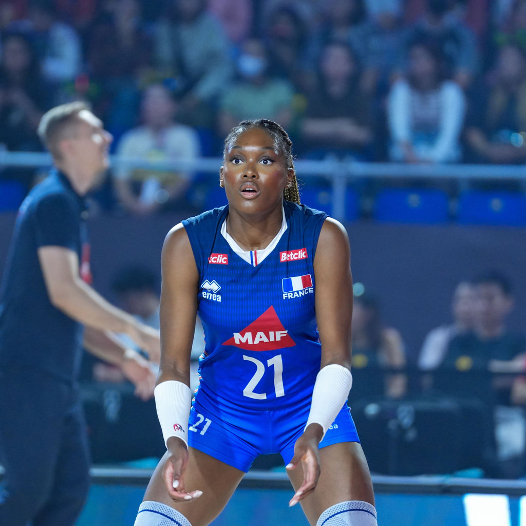 Maillot Match Fédération Française Volley Domicile Bleu Femme