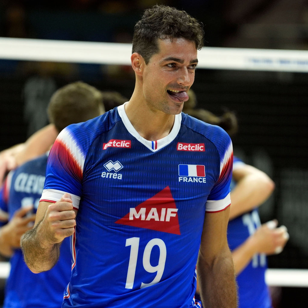 Maillot Match Fédération Française Volley Domicile Bleu Homme
