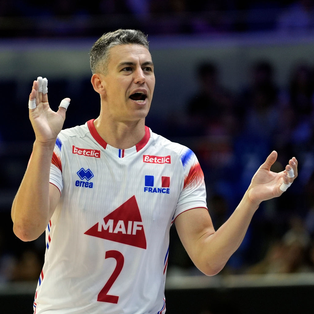 Maillot Match Fédération Française Volley Extérieur Blanc Homme
