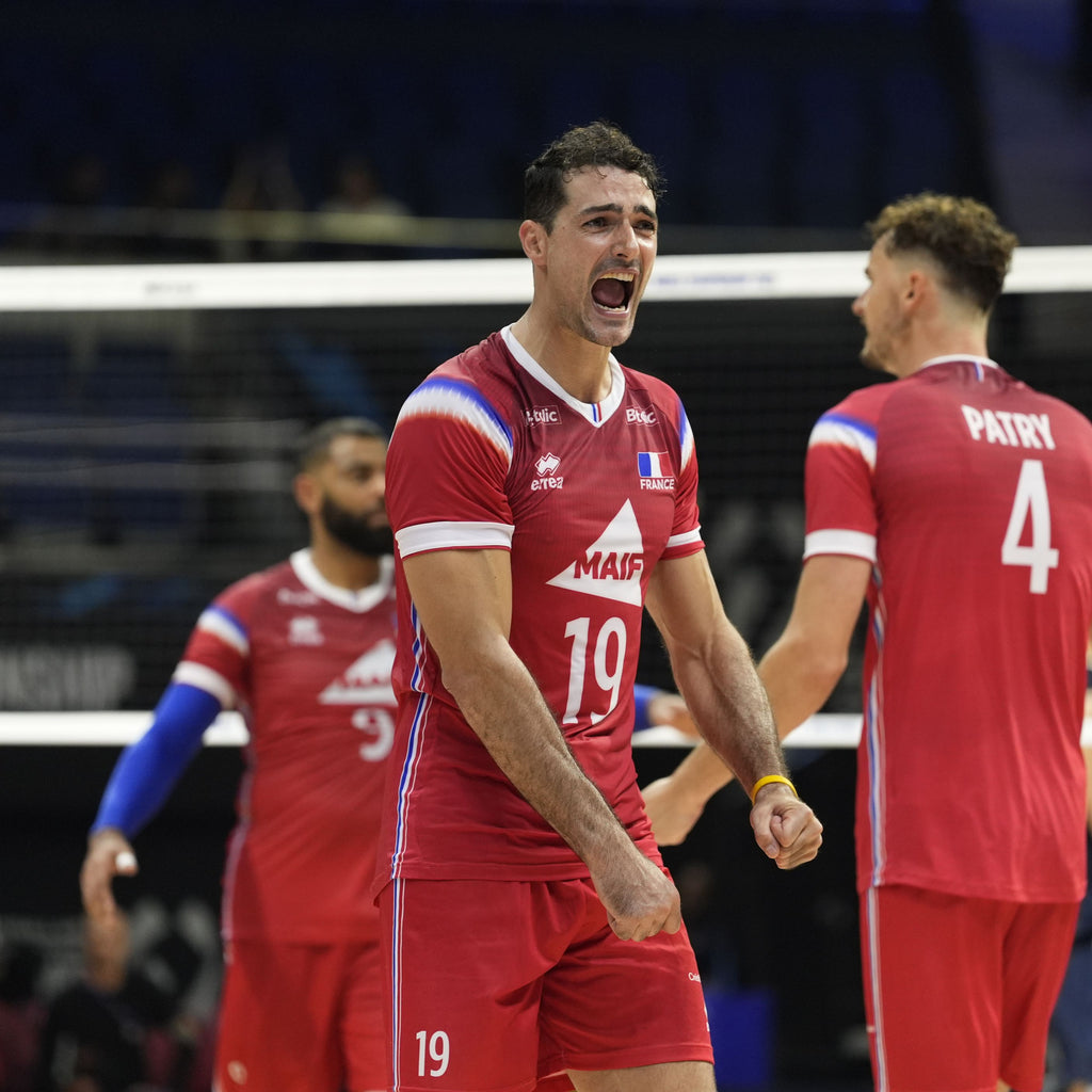 Maillot Match Fédération Française Volley Libero Rouge Homme