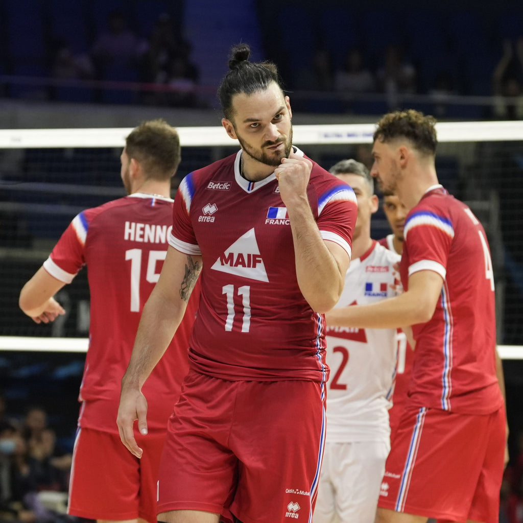 Maillot Match Fédération Française Volley Libero Rouge Homme