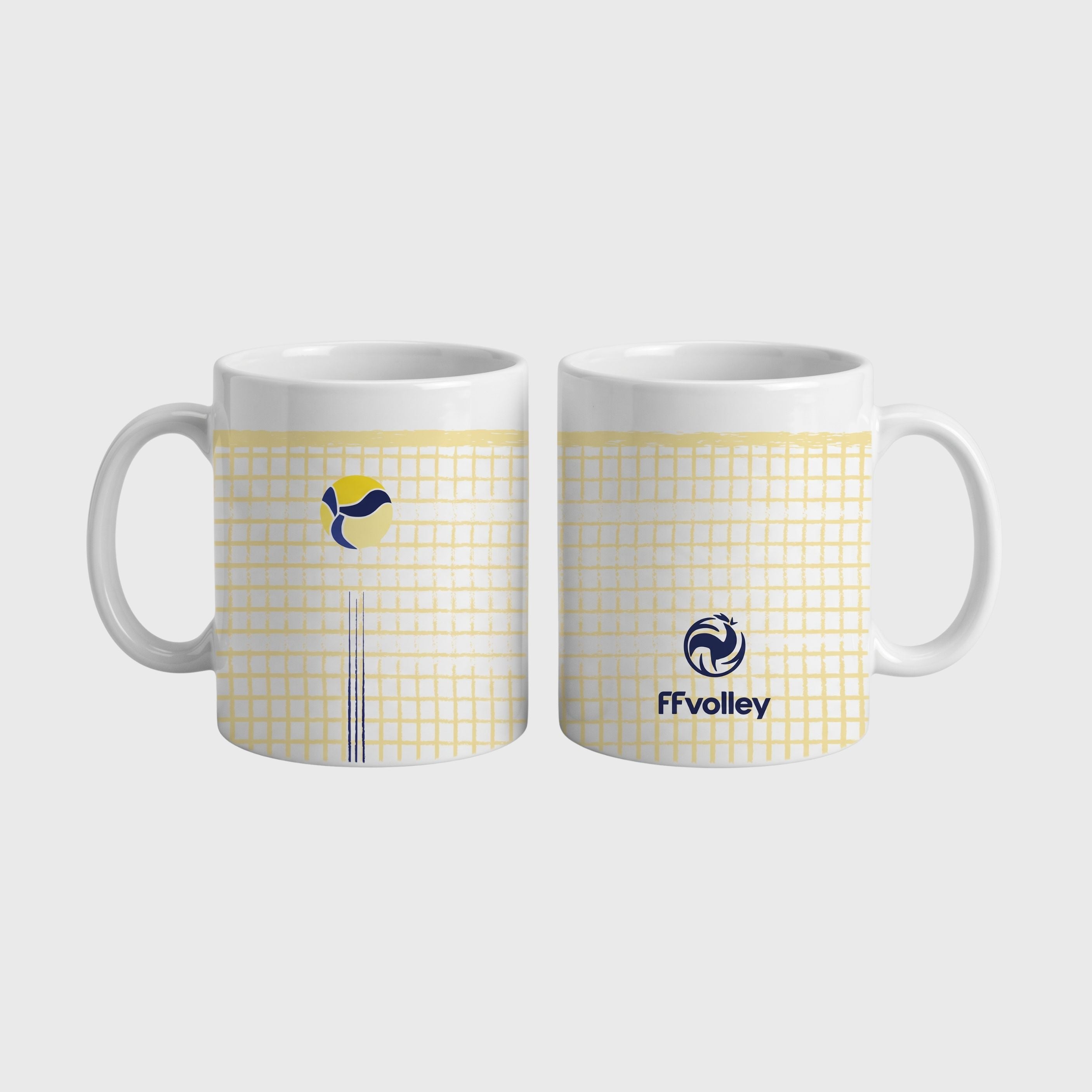 Mug Fédération Française Volley Morning Volley Blanc