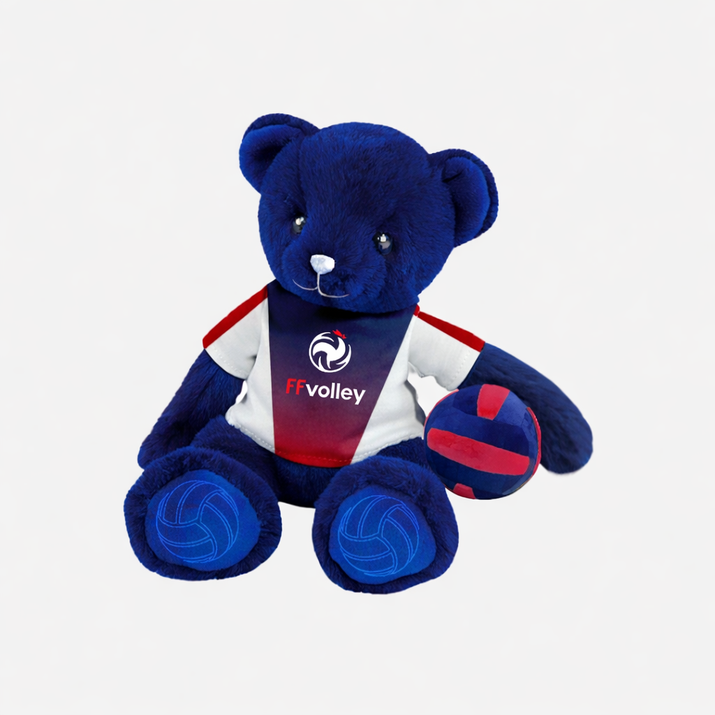 Peluche Fédération Française Volley Bleu