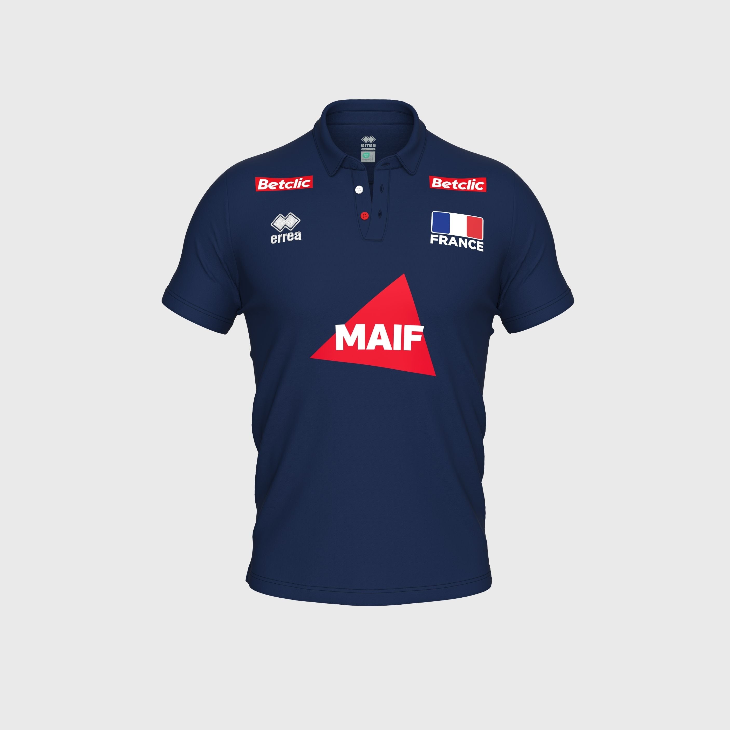 Polo Fédération Française Volley Errea Homme Bleu