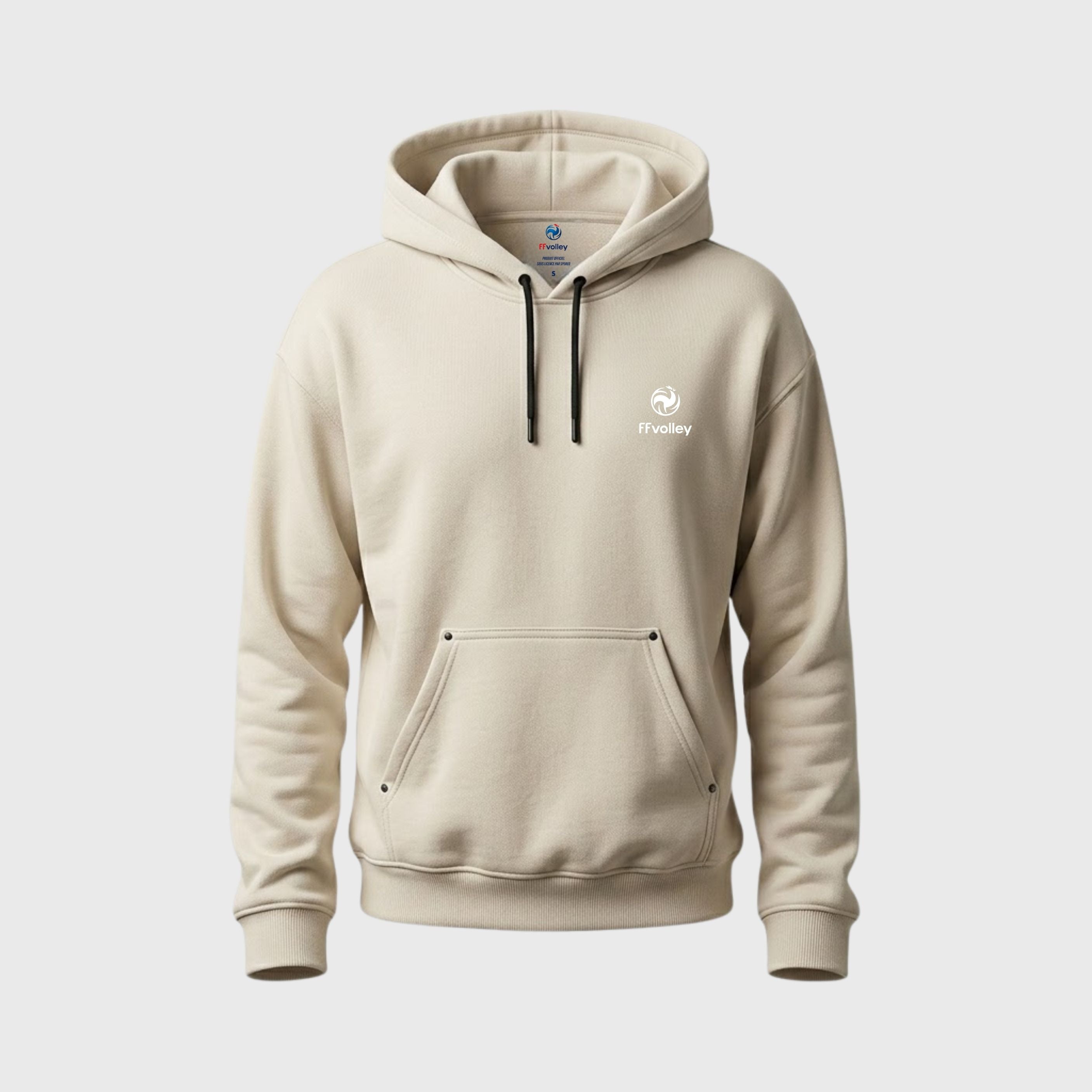 Sweat Fédération Française Volley The Ball Beige Mixte