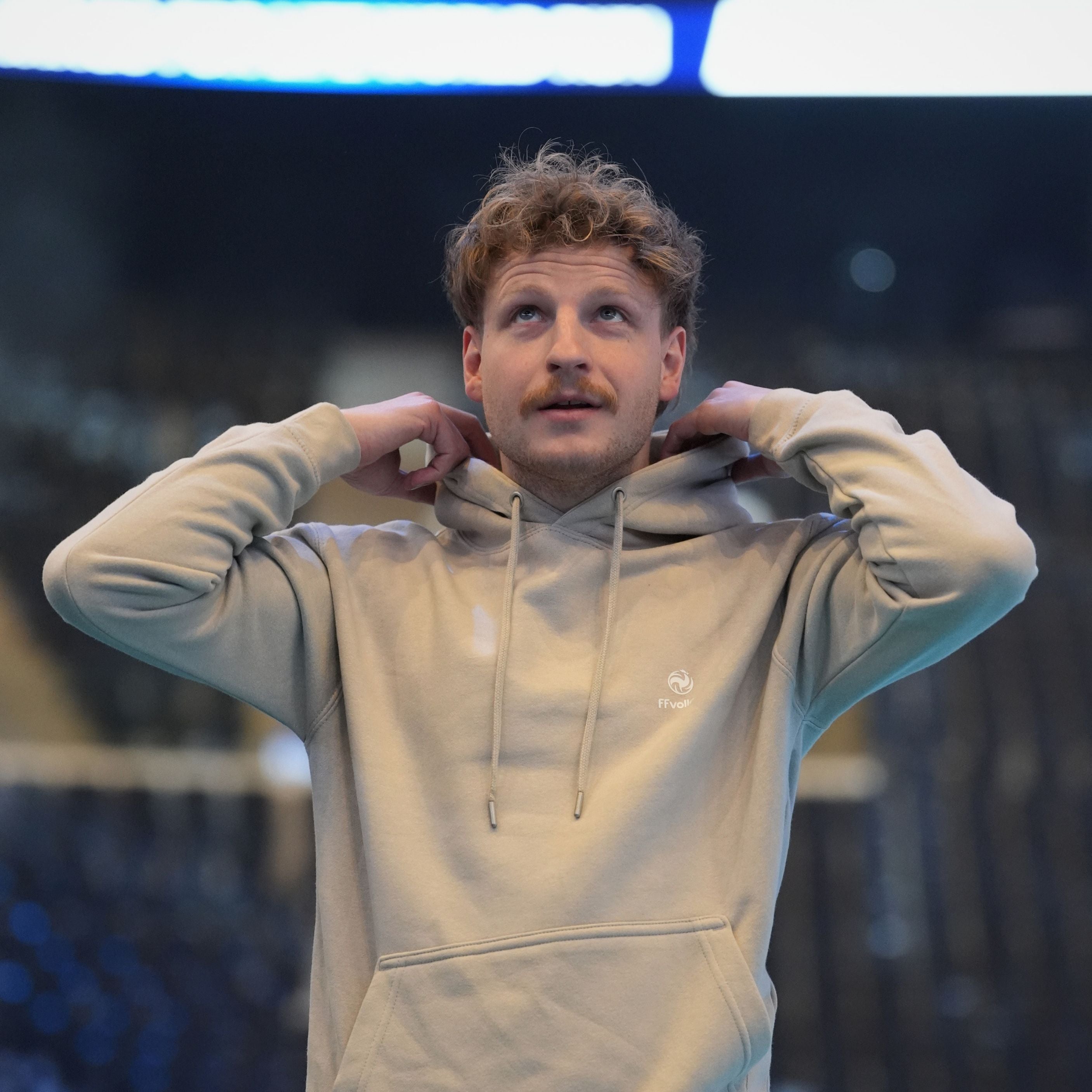 Sweat Fédération Française Volley The Ball Beige Mixte