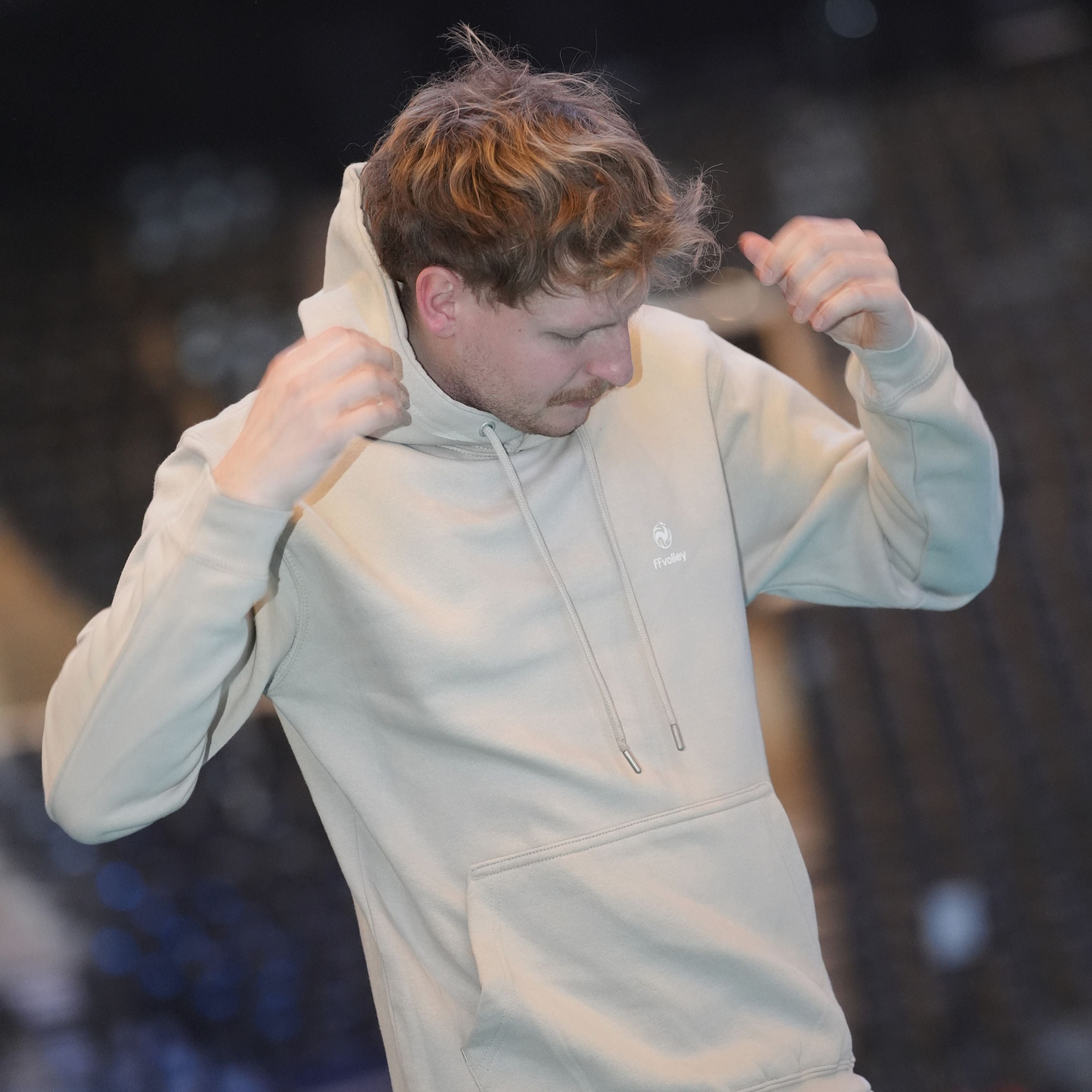 Sweat Fédération Française Volley The Ball Beige Mixte