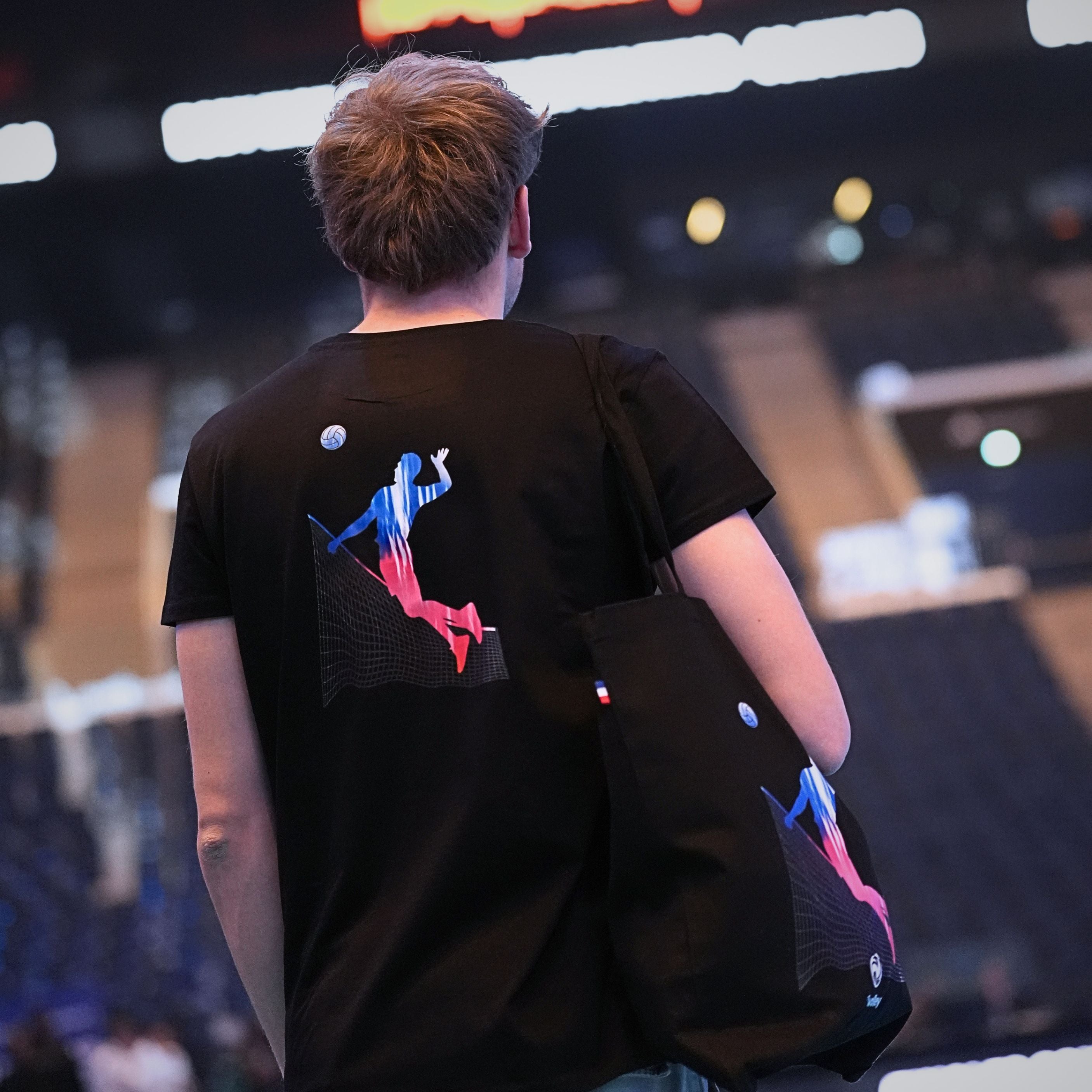 T-shirt Fédération Française Volley Elément Noir Mixte