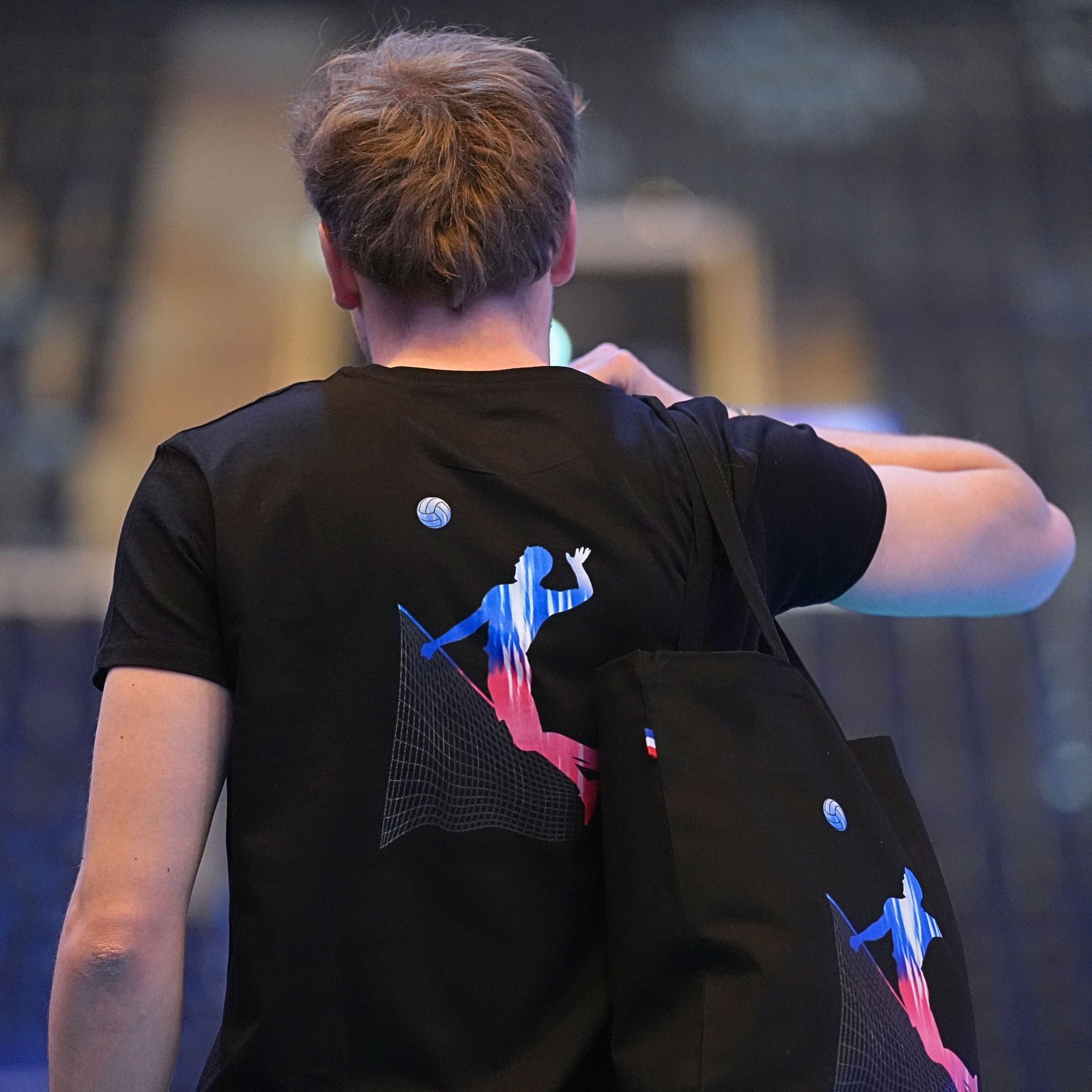 T-shirt Fédération Française Volley Elément Noir Mixte