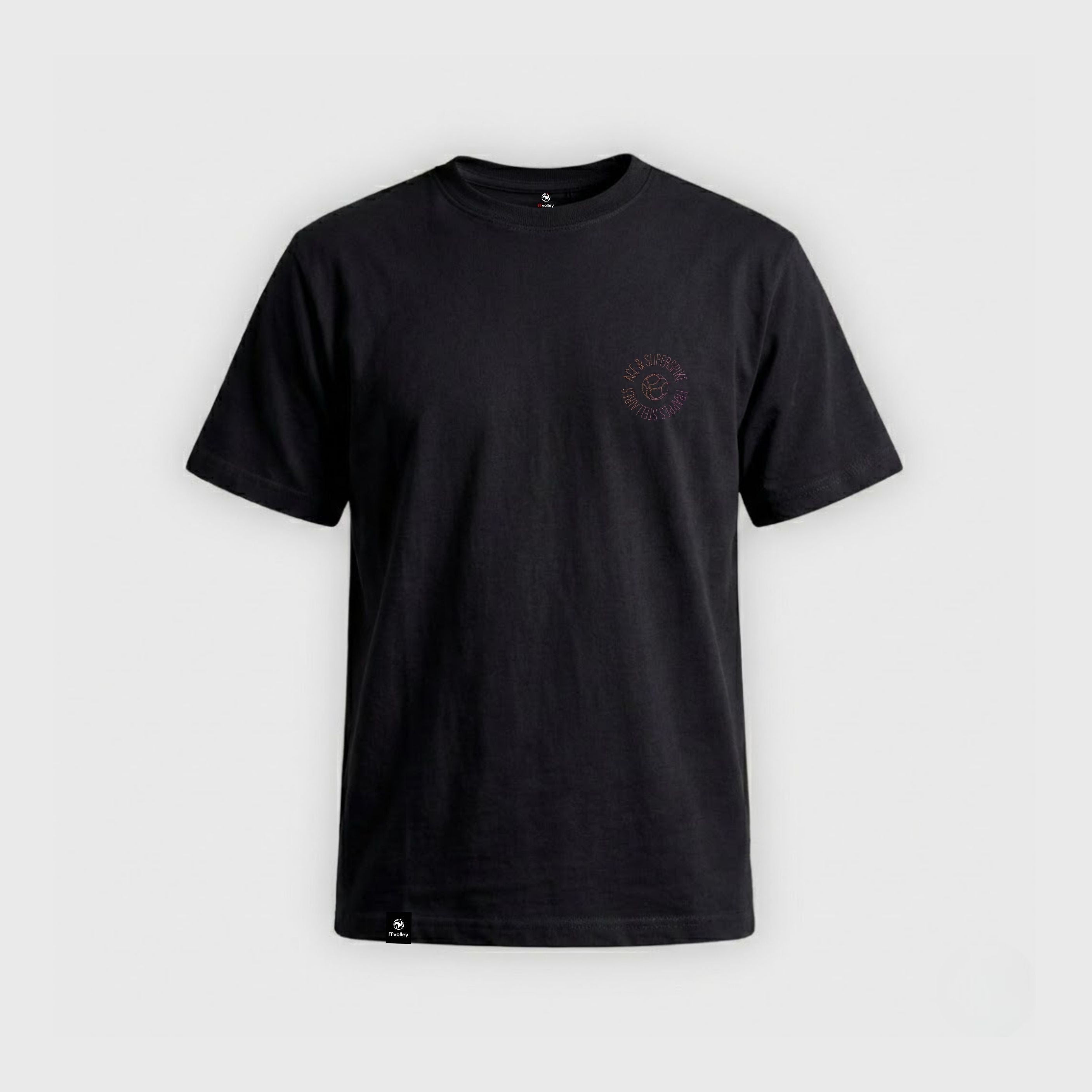 T-shirt Fédération Française Volley Frappes Stellaires Noir Mixte