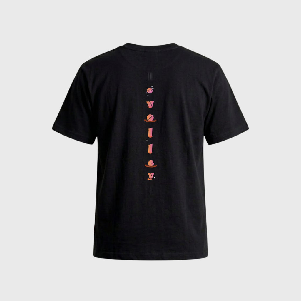 T-shirt Fédération Française Volley Frappes Stellaires Noir Mixte