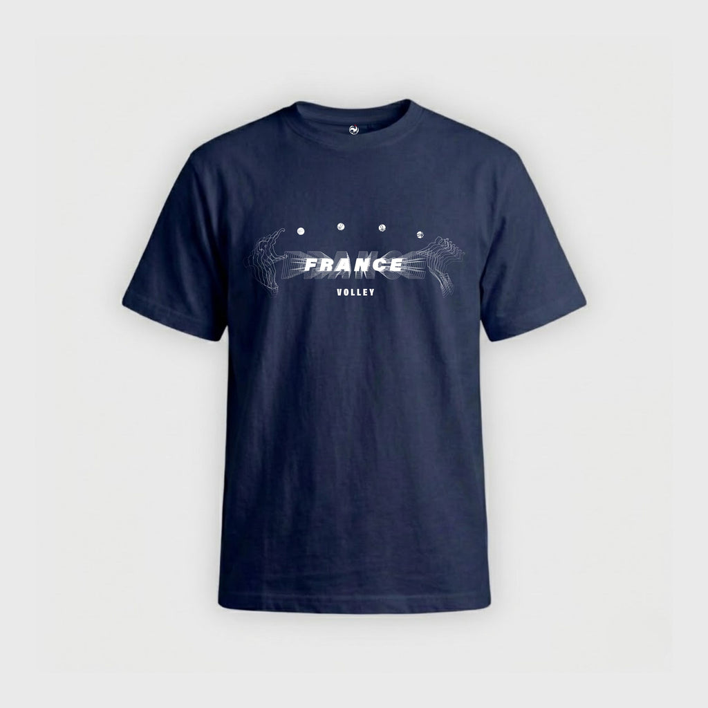 T-shirt Fédération Française Volley In Motion Marine Mixte